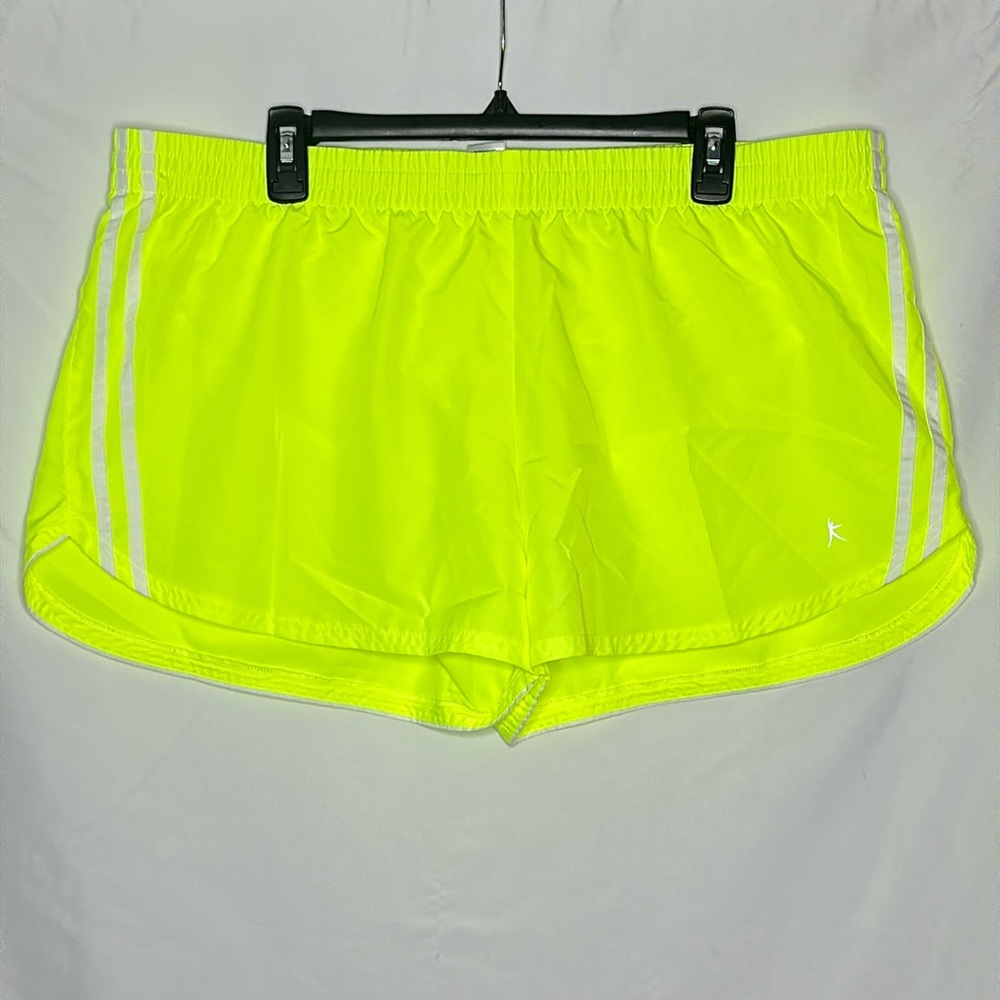 Danskin Womens Vibrant Yellow Athletic Shorts